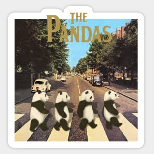 The Pandas "Abbey road" Sticker